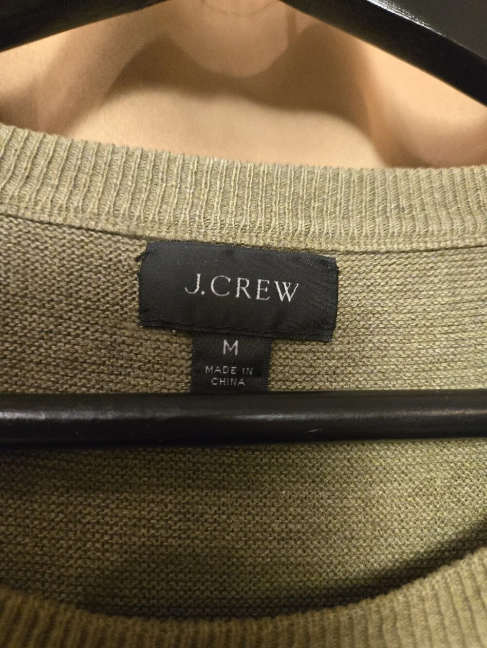 J. Crew Olive Green Cotton Sweater Size Medium